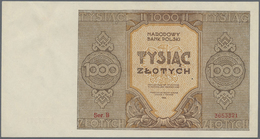 Poland / Polen: 1000 Zlotych 1945, P.120 With A Few Minor Creases At Left Border, Otherwise Perfect. - Polonia