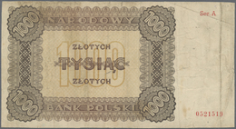 Poland / Polen: Pair Of The 1000 Zlotych 1945, P.120, One With Series “Ser.A” (VG, Trimmed) And One - Poland