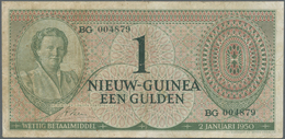 Netherlands New Guinea / Niederländisch Neu Guinea: 1 Gulden January 2nd 1950, P.4, Toned Paper With - Papua Nuova Guinea