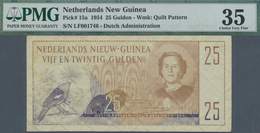 Netherlands New Guinea / Niederländisch Neu Guinea: 25 Gulden 1954 P. 15a, PMG Graded 35 Choice VF. - Papua Nuova Guinea