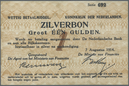 Netherlands / Niederlande: 1 Gulden 1914 P. 4a, Never Folded, No Holes Or Tears, Crisp Paper, A Few - Altri & Non Classificati