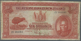 New Zealand / Neuseeland: 10 Shillings ND P. 154, Used With Several Folds And Creases, Stain In Pape - Neuseeland