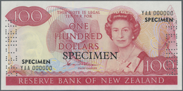 New Zealand / Neuseeland: 100 Dollars ND(1981-89) SPECIMEN With Signature: Hardie, P.175s, Laminated - Nuova Zelanda