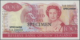 New Zealand / Neuseeland: 100 Dollars ND(1981-89) SPECIMEN With Signature: Hardie, P.175s, Laminated - Nieuw-Zeeland