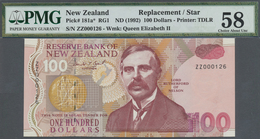 New Zealand / Neuseeland: 100 Dollars ND(1992) Replacement With Very Low Serial Number ZZ 000126, P. - Nuova Zelanda
