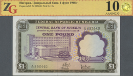 Nigeria: 1 Pound 1968, P.12a, Almost Perfect Condition With A Tiny Dint At Lower Left And A Bit Roun - Nigeria