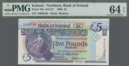 Northern Ireland / Nordirland: 5 Pounds 1990 P. 70a With Very Low Serial #A000168 In Condition: 64 C - Altri & Non Classificati