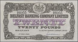 Northern Ireland / Nordirland: 20 Pounds 1943 P. 129c, Very Rare Note, Only A Very Very Light Center - Altri & Non Classificati