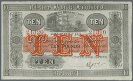 Northern Ireland / Nordirland: 10 Pounds 1933 P. 308, Ulster Bank Limited, Strong Paper With Origina - Autres & Non Classés