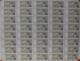 Oman: Uncut Sheet Of 40 Pcs 1/2 Rial 1995 P. 33 In Condition: UNC. (40 Pcs Uncut) - Oman