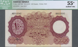 Pakistan: 100 Rupees ND(1953), P.14b In Almost Perfect Condition With A Few Minor Spots And Pinholes - Pakistan