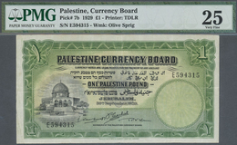 Palestine / Palästina: 1 Pound September 30th 1929, P.7b, Obviously Pressed, PMG Graded 25 Very Fine - Andere - Azië