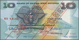 Papua New Guinea: Set Of 2 Specimen Notes 10 And 50 Kina (ND1981-91) P. 9s, 11s, Both In Condition: - Papua Nuova Guinea