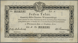 Poland / Polen: 1 Taler 1810 P. A2, Used With Several Light Folds In Paper, No Holes Or Tears, Still - Polen