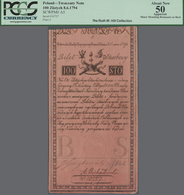 Poland / Polen: 100 Zlotych 1794, P.A5, Highly Rare Note In Excellent Condition, Previously Mounted - Polonia