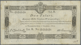 Poland / Polen: 2 Talary 1810, P.A13, Very Rare Note In Nice Original Shape With A Few Spots, Small - Polen