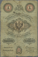 Poland / Polen: 1 Ruble Srebrem 1847, P.A29, Rare Note In Well Worn Condition, Small Taped Tears And - Polonia