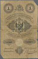 Poland / Polen: 1 Ruble Srebrem 1857, P.A44, Rare Note In Well Worn Condition, Several Border Tears, - Polonia