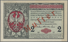 Poland / Polen: 2 Marki Polskie 1917 SPECIMEN, P.3s, Previously Mounted, Otherwise Perfect. Conditio - Poland