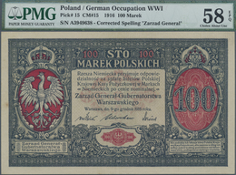 Poland / Polen: 100 Marek 1916 With Text "Zarzad General", One Of The Best Conditions Ever Seen Of T - Poland