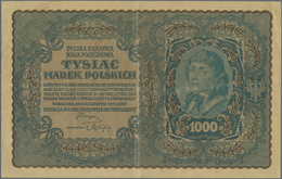 Poland / Polen: 1000 Marek Polskich 1919, P.29 Erroneously Printed In Green Color On Front Like The - Poland