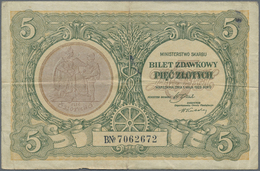 Poland / Polen: 5 Zlotych 1925, P.48, Still Nice Note In Original Shape, Lightly Toned Paper With A - Poland