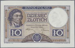 Poland / Polen: 10 Zlotych 1919 (1924), P.54, Extraordinary Rare Note In Almost Perfect Condition Wi - Poland