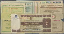 Poland / Polen: Set With 13 Notes Of The BON TOWAROWY Series With 5 And 10 Cents 1960 P.FX12-13 /VG, - Poland