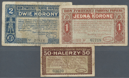 Poland / Polen: Set Of 3 Notes Local Issue For Zywiec Containing 50 Halerzy, 1 And 2 Korona 1919, Al - Poland