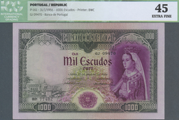Portugal: 1000 Escudos 1956, P.161, Soft Vertical Bend At Center And A Few Other Minor Creases, ICG - Portogallo