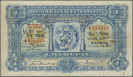 Portuguese India / Portugiesisch Indien: 1 Rupia 1924 P. 23A Famous "Tiger" Portrait Note, Used With - India