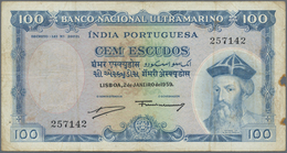 Portuguese India / Portugiesisch Indien: Banco Nacional Ultramarino 100 Escudos 1959, P.43 Without C - India