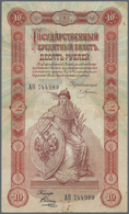 Russia / Russland: 10 Rubles 1898 With Signature Pleske & Sobol, P.4a, Highly Rare Note In Nice Cond - Russie