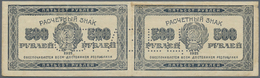 Russia / Russland: 500 Rubles 1921, P.111s, Pair Of 2 Uncut With "SPECIMEN" Perforation In Condition - Russie