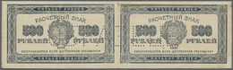 Russia / Russland: 500 Rubles 1921, P.111s, Pair Of 2 Uncut With "SPECIMEN" Perforation In Condition - Russland