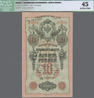 Russia / Russland: North Russia, Chaikovskiy Government 10 Rubles 1918, P.S140, Excellent Condition - Russie