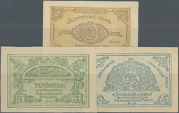 Russia / Russland: Set Of 3 Notes 1, 3 And 5 Rubles 1919 P. S219,S220,S221 In Condition: AUNC, XF An - Russia