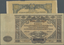 Russia / Russland: Set Of 2 Notes 50 And 10.000 Rubles 1919 P. S422c, 425a The First In Condition F, - Russia