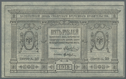 Russia / Russland: Siberia Set Of 2 Notes 1 And 5 Rubles 1918 P. S816, S817 In Condition: UNC. (2 Pc - Russie