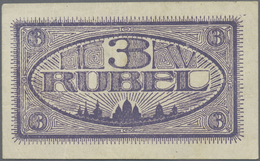 Russia / Russland: Irkutsk POW Camp 3 Rubles 1919, P.NL In Almost Perfect Condition With A Few Minor - Russia