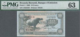 Rwanda-Burundi / Ruanda-Burundi: Banque D'Émission Du Rwanda Et Du Burundi 10 Francs 1960, P.2 In Pe - Ruanda-Burundi