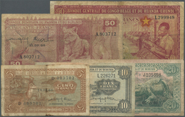 Rwanda-Burundi / Ruanda-Burundi: Set Of 4 Notes Rwanda Burundi P. 1-4 In Used Condition With Stains - Ruanda-Urundi