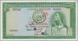 Saint Thomas & Prince / Sao Tome E Principe: 1000 Escudos 1964 SPECIMEN, P.40s In Perfect UNC Condit - Sao Tome And Principe