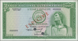 Saint Thomas & Prince / Sao Tome E Principe: 1000 Escudos 1964 SPECIMEN, P.40s In Perfect UNC Condit - Sao Tomé Et Principe