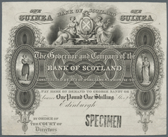 Scotland / Schottland: 1 Guinea ND(1825) Proof Print On Card P. 47p, Stamped "Specimen" At Lower Bor - Other & Unclassified