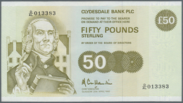 Scotland / Schottland: Clydesdale Bank PLC 50 Pounds 1992 P. 222, Only Light Vertical Folds, No Othe - Other & Unclassified