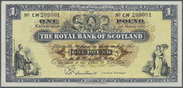 Scotland / Schottland: 1 Pound 1966 P. 325b, One Light Dint At Right, Otherwise Perfect, Condition: - Other & Unclassified