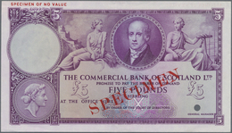 Scotland / Schottland: 5 Pounds ND(1949-57) Specimen P. S333s, Light Center Fold And Light Handling - Other & Unclassified