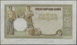 Serbia / Serbien: Front And Backside Proof For A Not Issued 1000-Dinara-note ND(1943), P.NL In Excel - Serbia