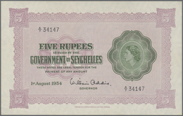 Seychelles / Seychellen: 5 Rupees 1954, P.11a In XF+ - Seychellen